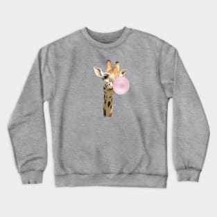 Bubblegum Blowing Giraffe Crewneck Sweatshirt